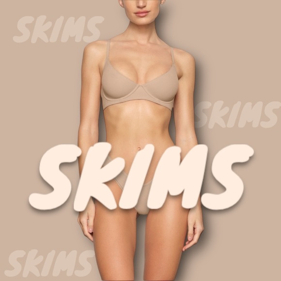 SKIMS Fits Everybody Unlined Demi Bra - 36DD (Clay) - NWT - Picture 2 of 6